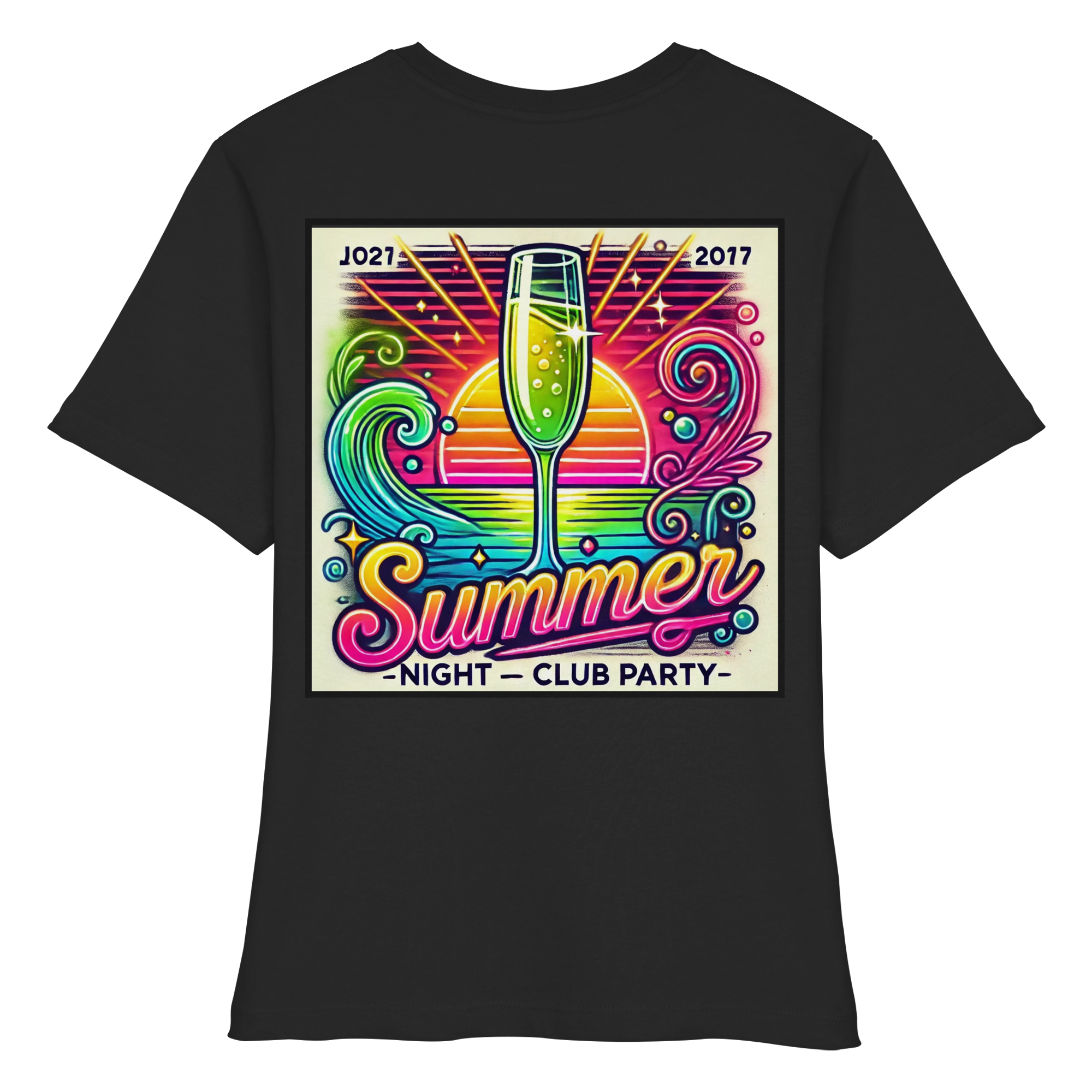 Summer Party Vibes - Fitted Ladies Organic Shirt