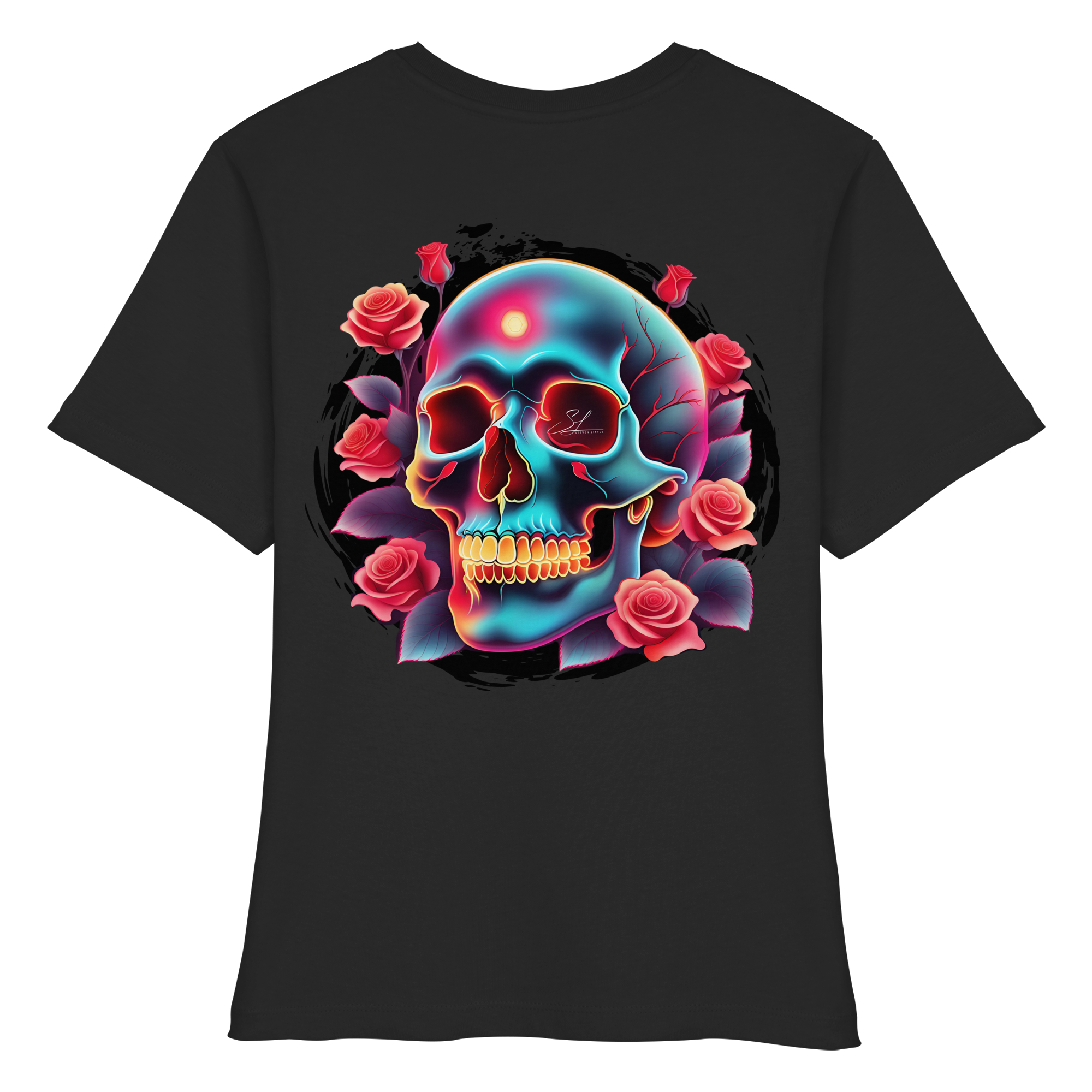 Glow Skull - Chemise bio ajustée pour femme