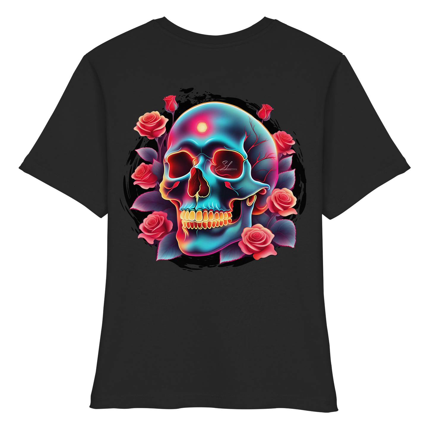 Glow Skull - Fitted Ladies Organic Shirt