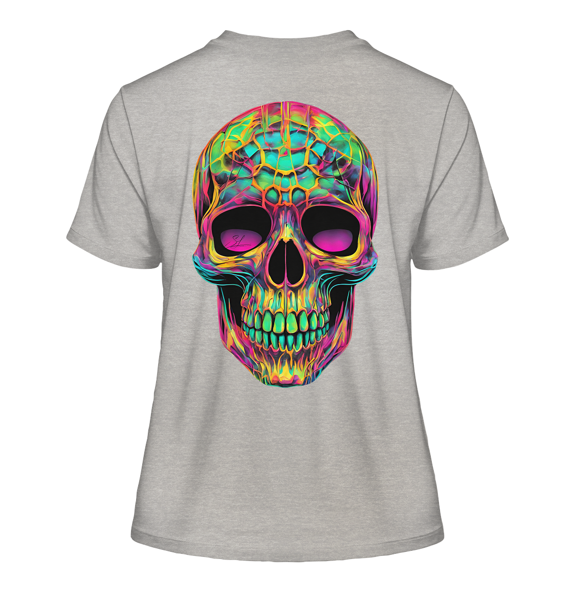 Psychedelic Skull - Fitted Ladies Organic Shirt