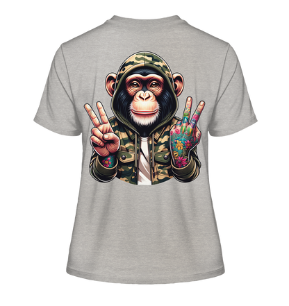 Jungle Ink Monkey - Fitted Ladies Organic Shirt