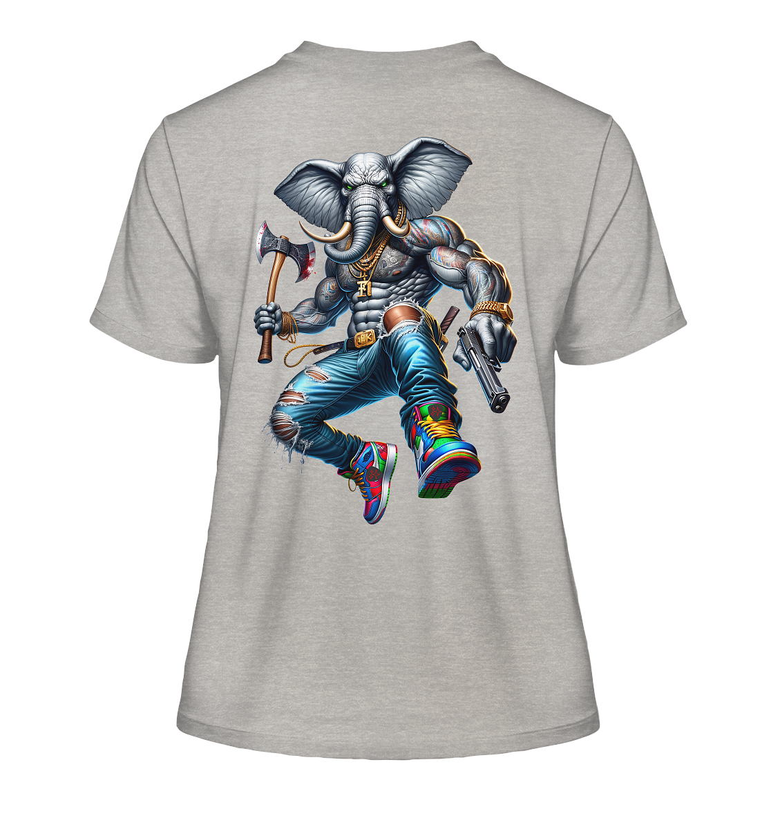 Street King Elefant - Fitted Ladies Organic Shirt