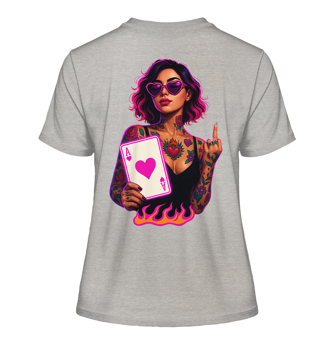 Queen of Hearts - Fitted Ladies Organic Shirt