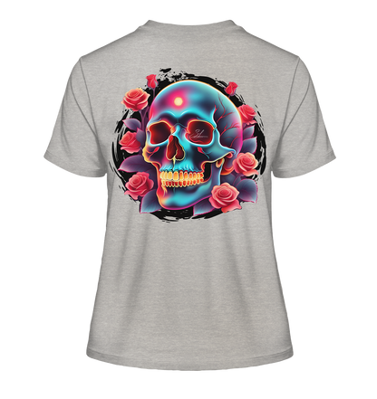 Glow Skull Design - Fitted Ladies Organic Shirt