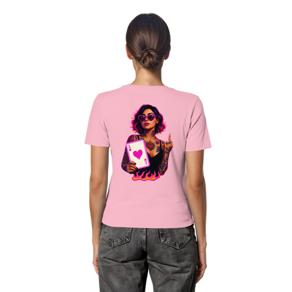 Queen of Hearts - Fitted Ladies Organic Shirt