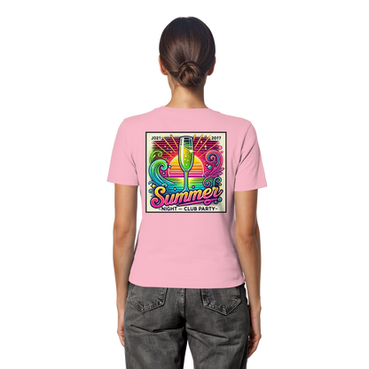 Summer Party Vibes - Fitted Ladies Organic Shirt