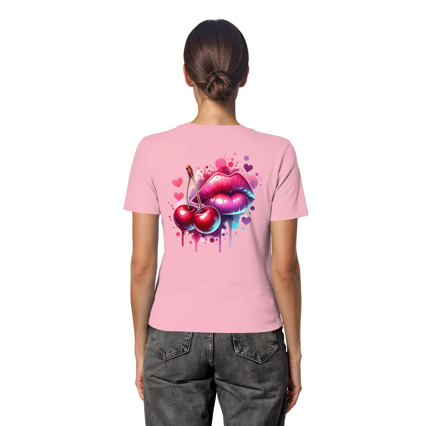 Cherry Kisses - Fitted Ladies Organic Shirt
