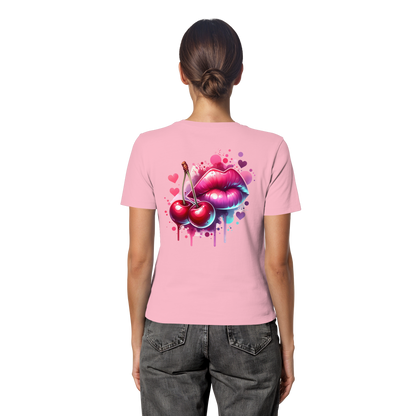 Cherry Kisses - Fitted Ladies Organic Shirt