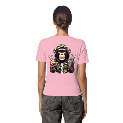 Jungle Ink Monkey - Fitted Ladies Organic Shirt