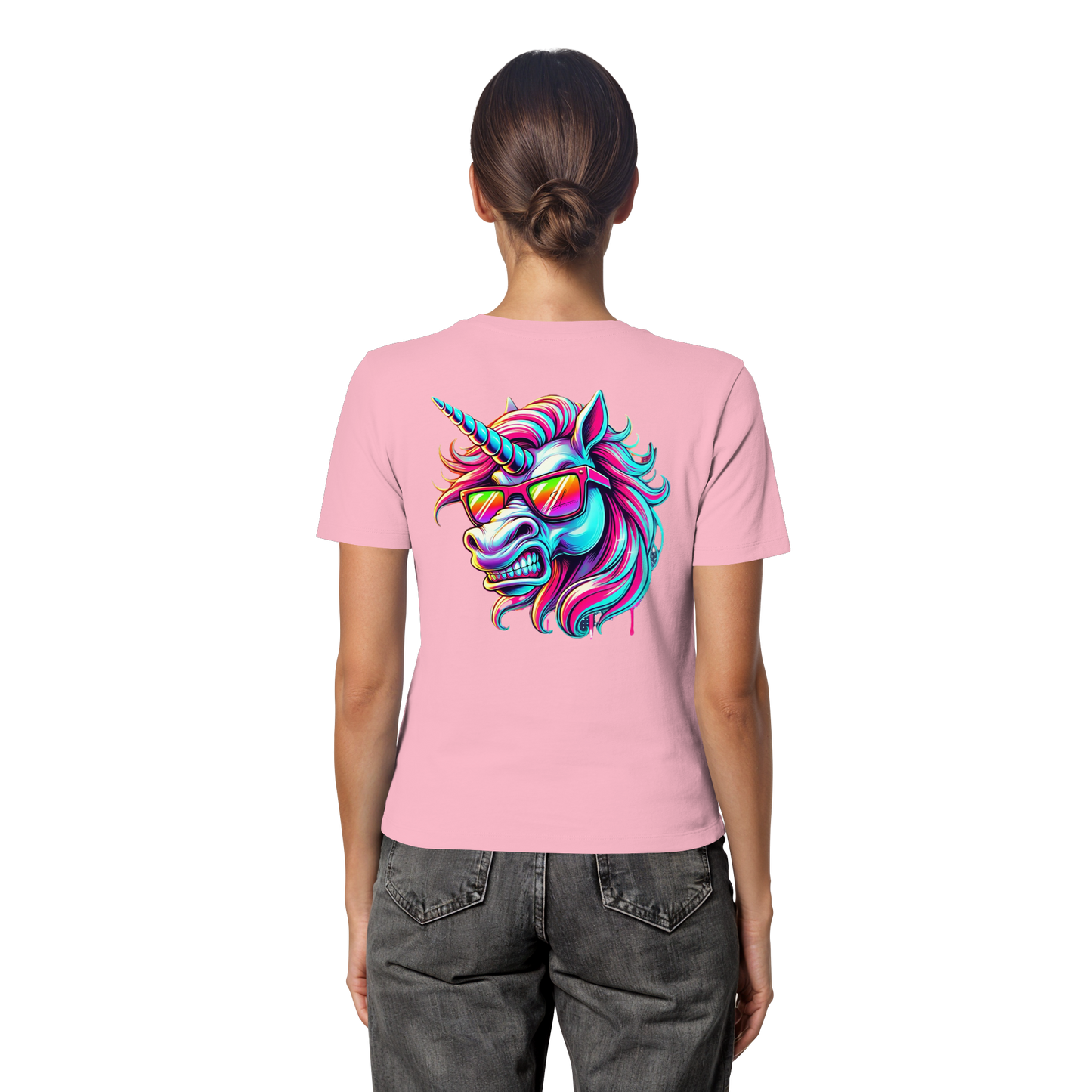 Funky Unicorn - Fitted Ladies Organic Shirt