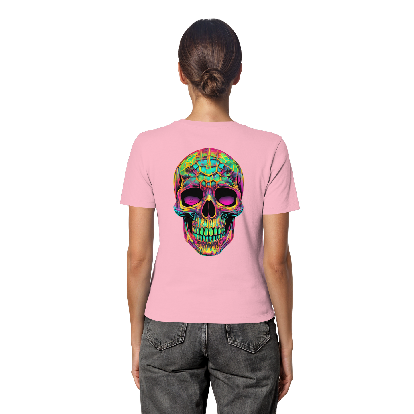 Psychedelic Skull - Fitted Ladies Organic Shirt