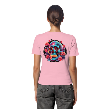 Glow Skull - Fitted Ladies Organic Shirt