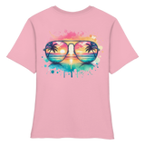 Tropical Sunset Glasses - Fitted Ladies Organic Shirt