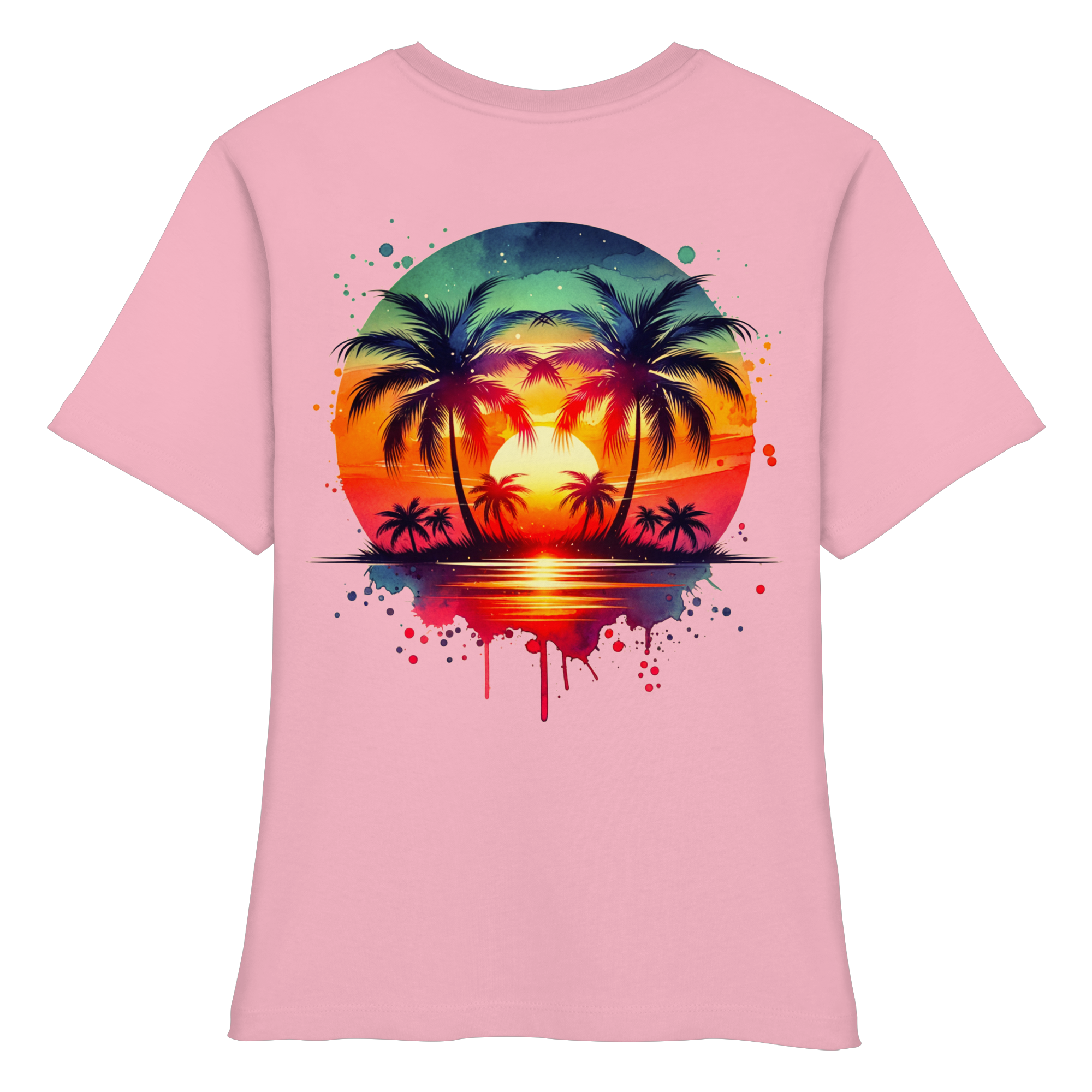 Tropical Sunset - Fitted Ladies Organic Shirt