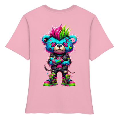 Punk Neon Teddy - Fitted Ladies Organic Shirt