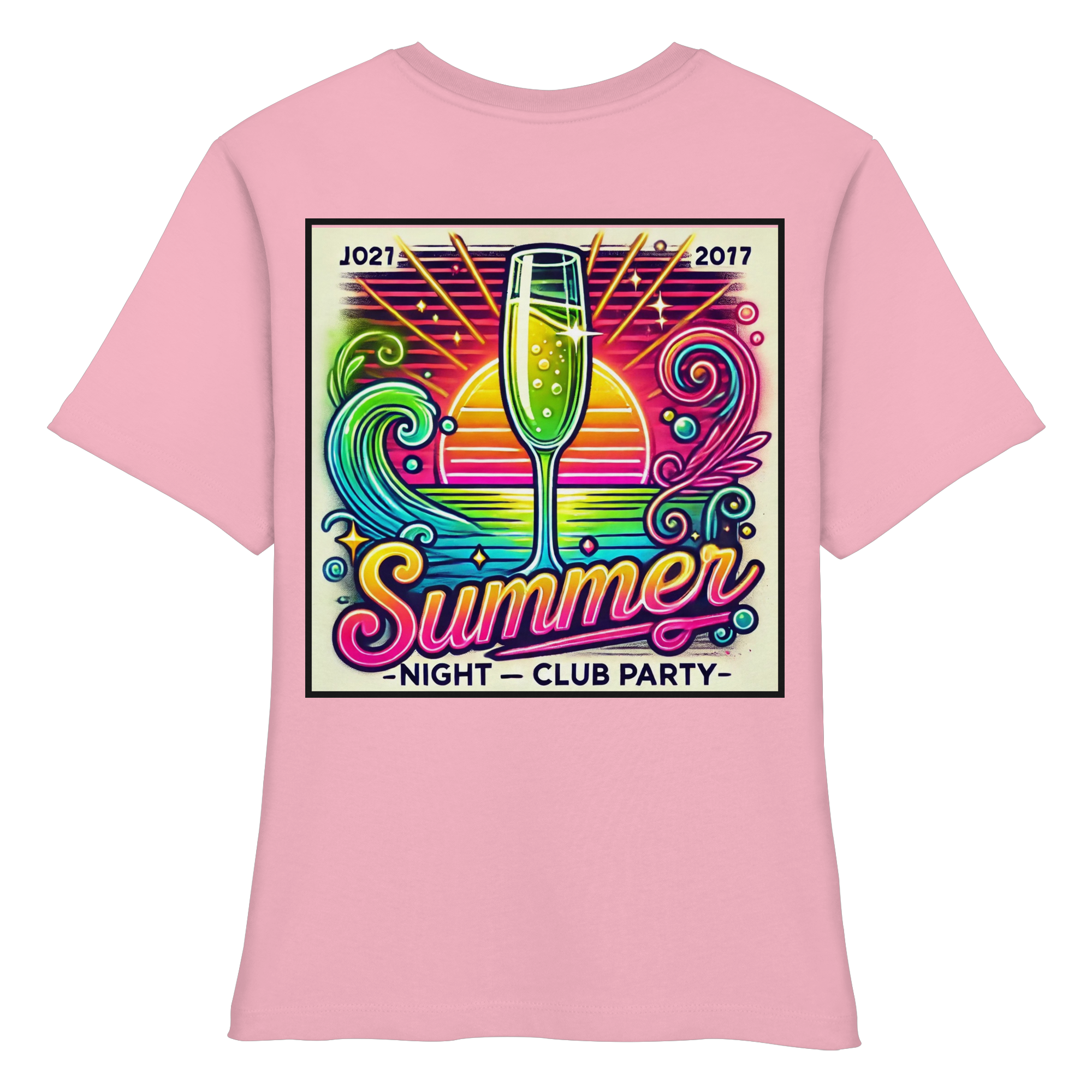 Summer Party Vibes - Fitted Ladies Organic Shirt