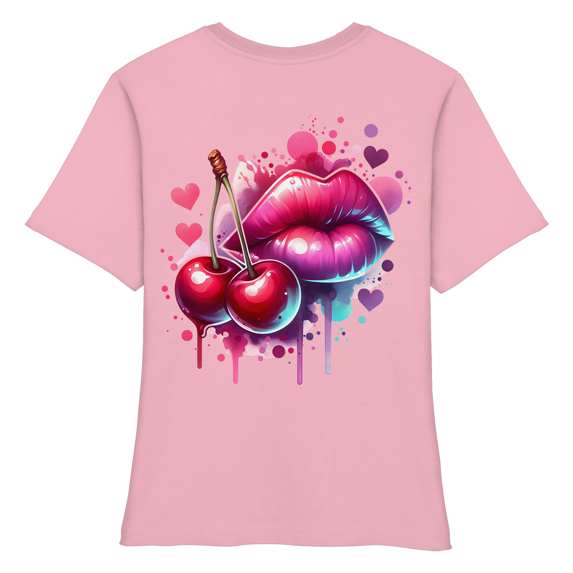 Cherry Kisses - Fitted Ladies Organic Shirt