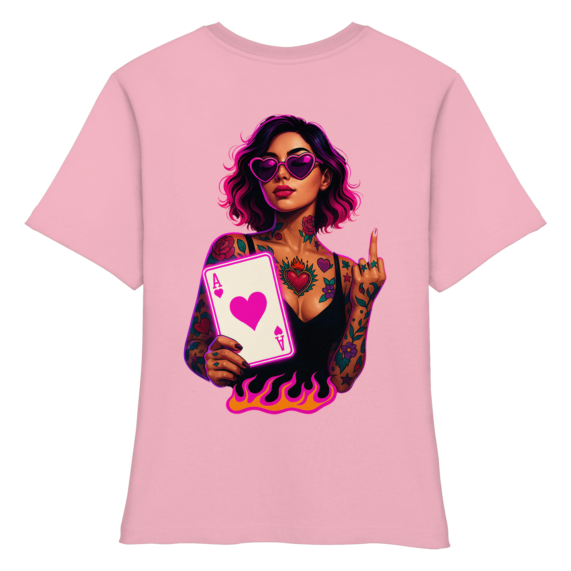 Queen of Hearts - Fitted Ladies Organic Shirt