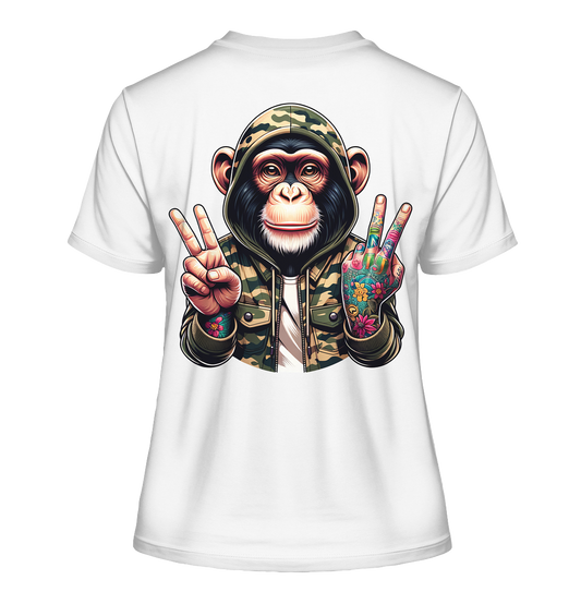 Jungle Ink Monkey - Fitted Ladies Organic Shirt