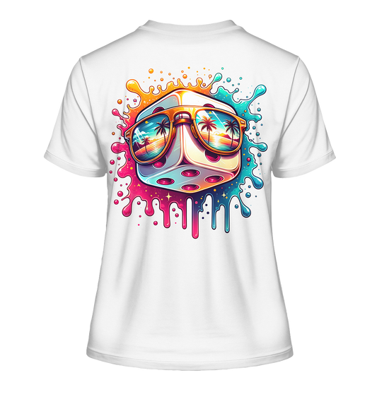 Sunset Vibes Dice - Fitted Ladies Organic Shirt