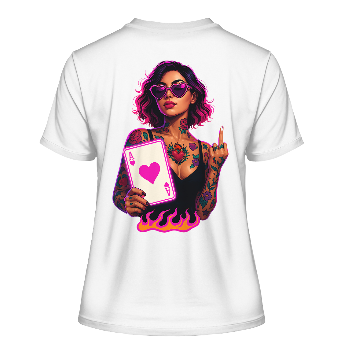Queen of Hearts - Fitted Ladies Organic Shirt