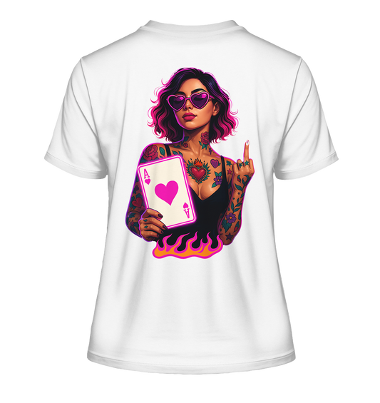 Queen of Hearts - Fitted Ladies Organic Shirt