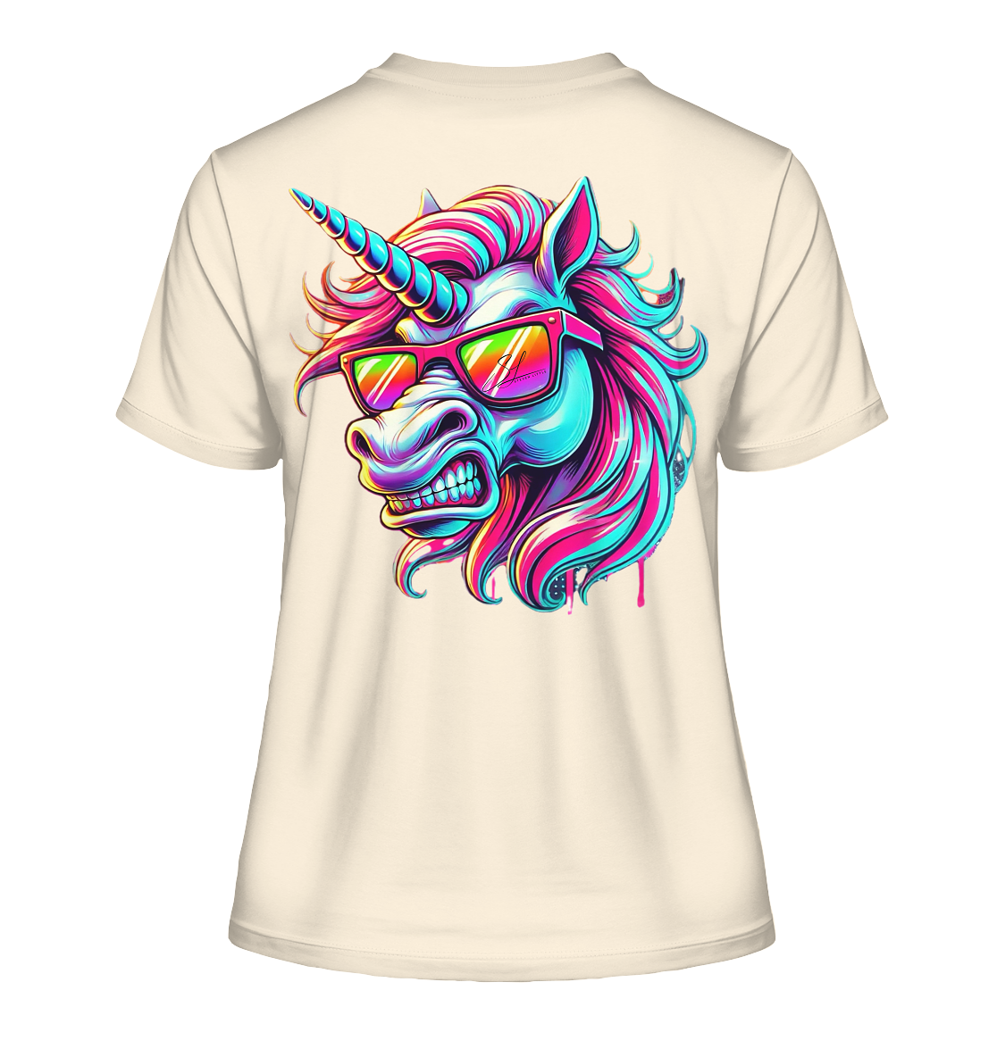 Funky Unicorn - Fitted Ladies Organic Shirt