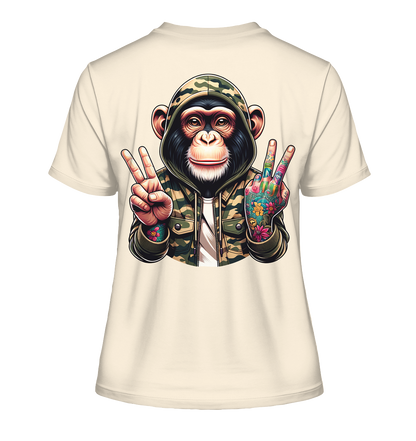 Jungle Ink Monkey - Fitted Ladies Organic Shirt