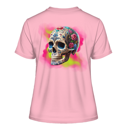 Floral Skull - Fitted Ladies Organic Shirt