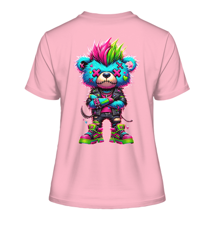 Punk Neon Teddy - Fitted Ladies Organic Shirt
