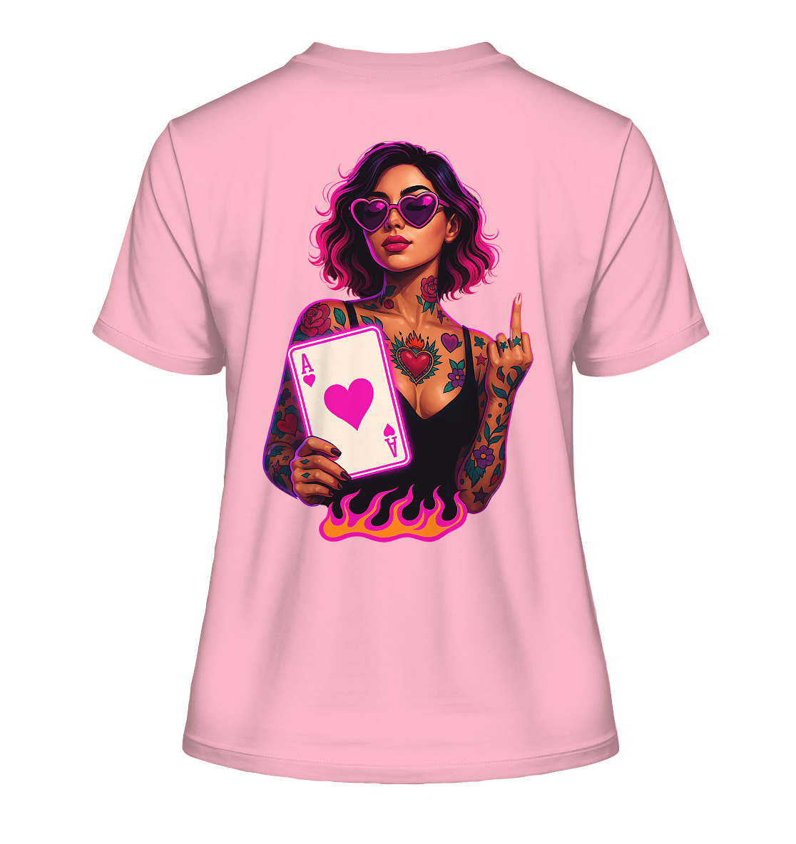 Queen of Hearts - Fitted Ladies Organic Shirt
