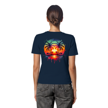 Tropical Sunset - Fitted Ladies Organic Shirt