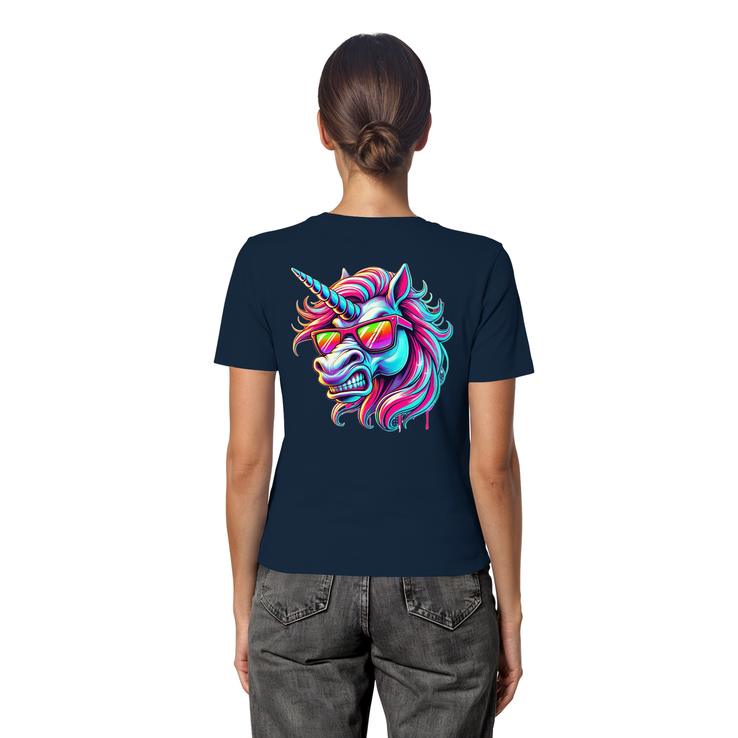 Funky Unicorn - Fitted Ladies Organic Shirt