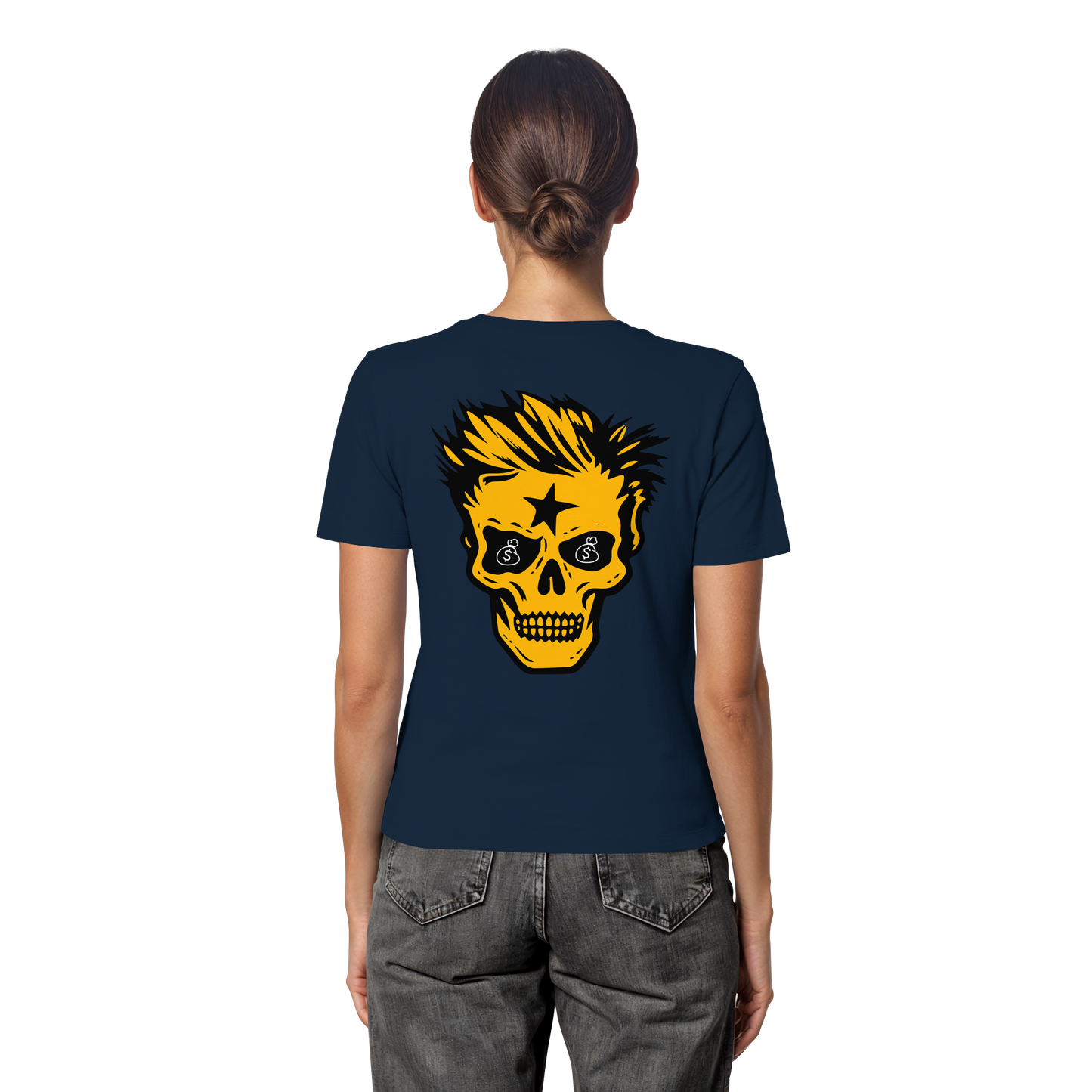 Golden Skull - Fitted Ladies Organic Shirt