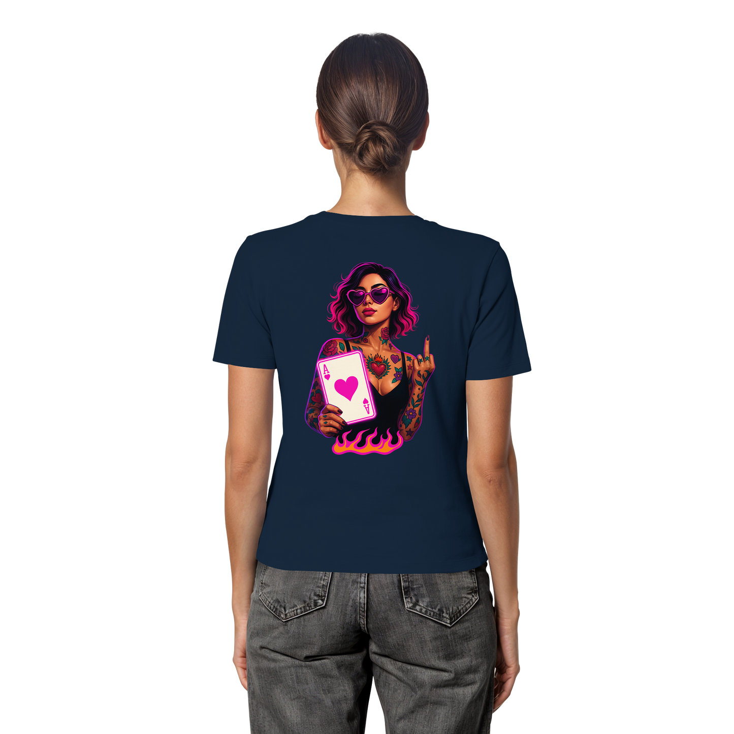 Queen of Hearts - Fitted Ladies Organic Shirt