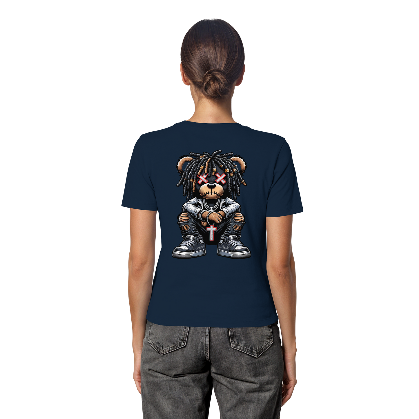Bad Ass Teddy - Fitted Ladies Organic Shirt