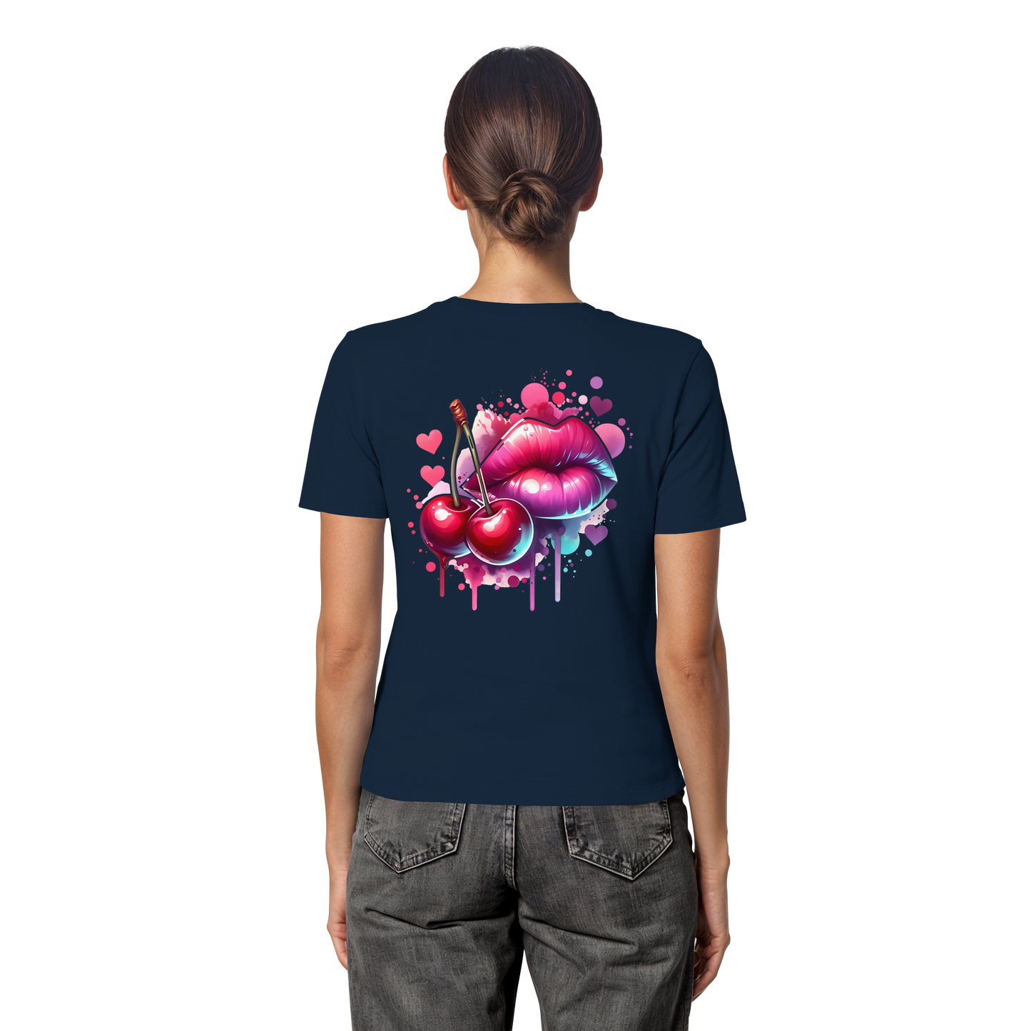 Cherry Kisses - Fitted Ladies Organic Shirt