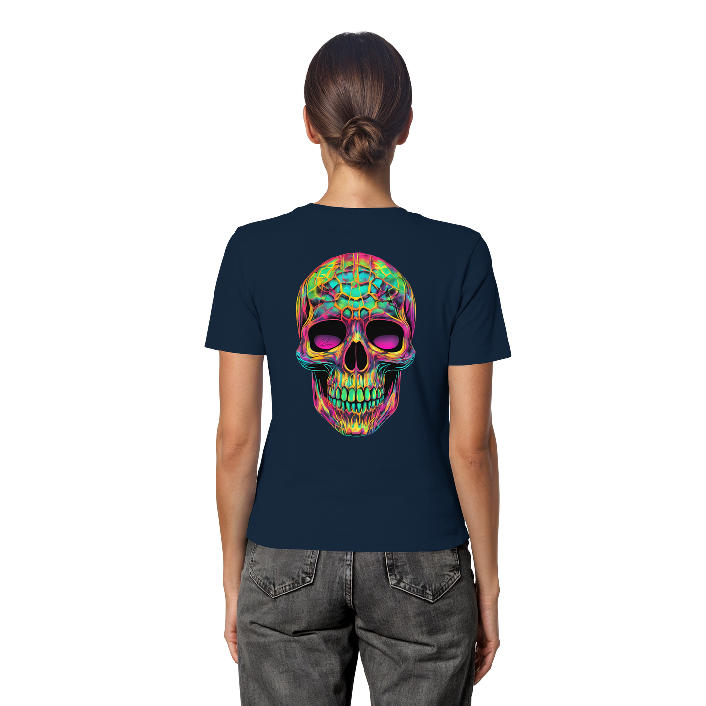 Psychedelic Skull - Fitted Ladies Organic Shirt