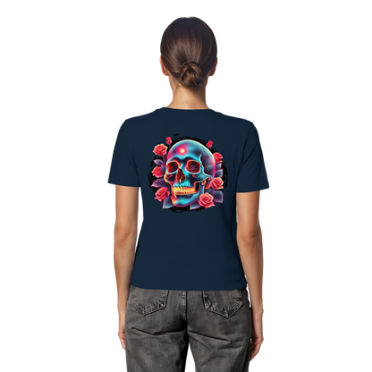 Glow Skull - Fitted Ladies Organic Shirt