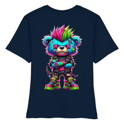 Punk Neon Teddy - Fitted Ladies Organic Shirt