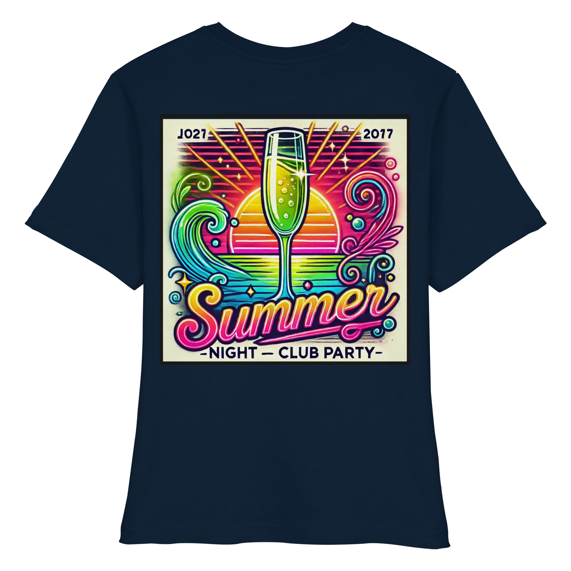 Summer Party Vibes - Fitted Ladies Organic Shirt