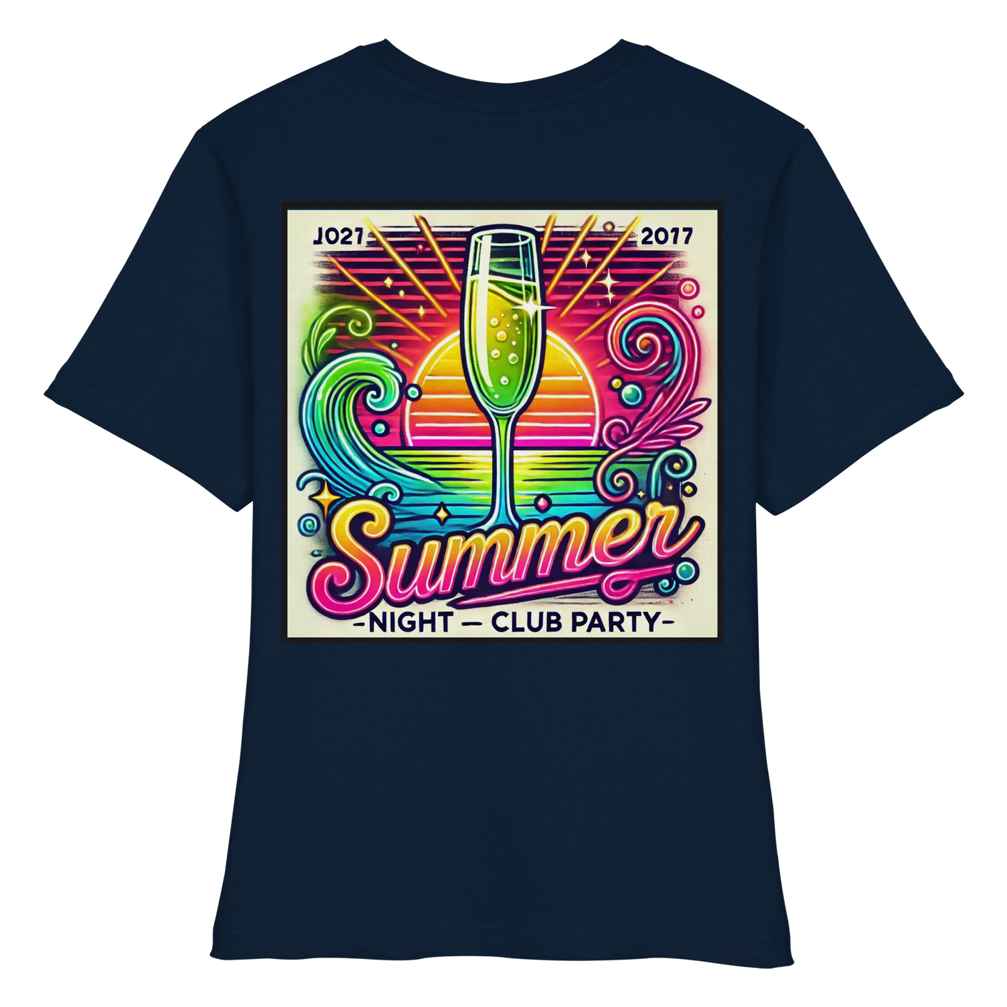 Summer Party Vibes - Fitted Ladies Organic Shirt