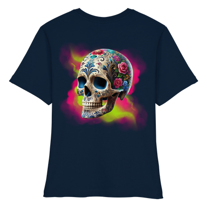 Floral Skull - Fitted Ladies Organic Shirt