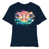 Tropical Sunset Glasses - Fitted Ladies Organic Shirt