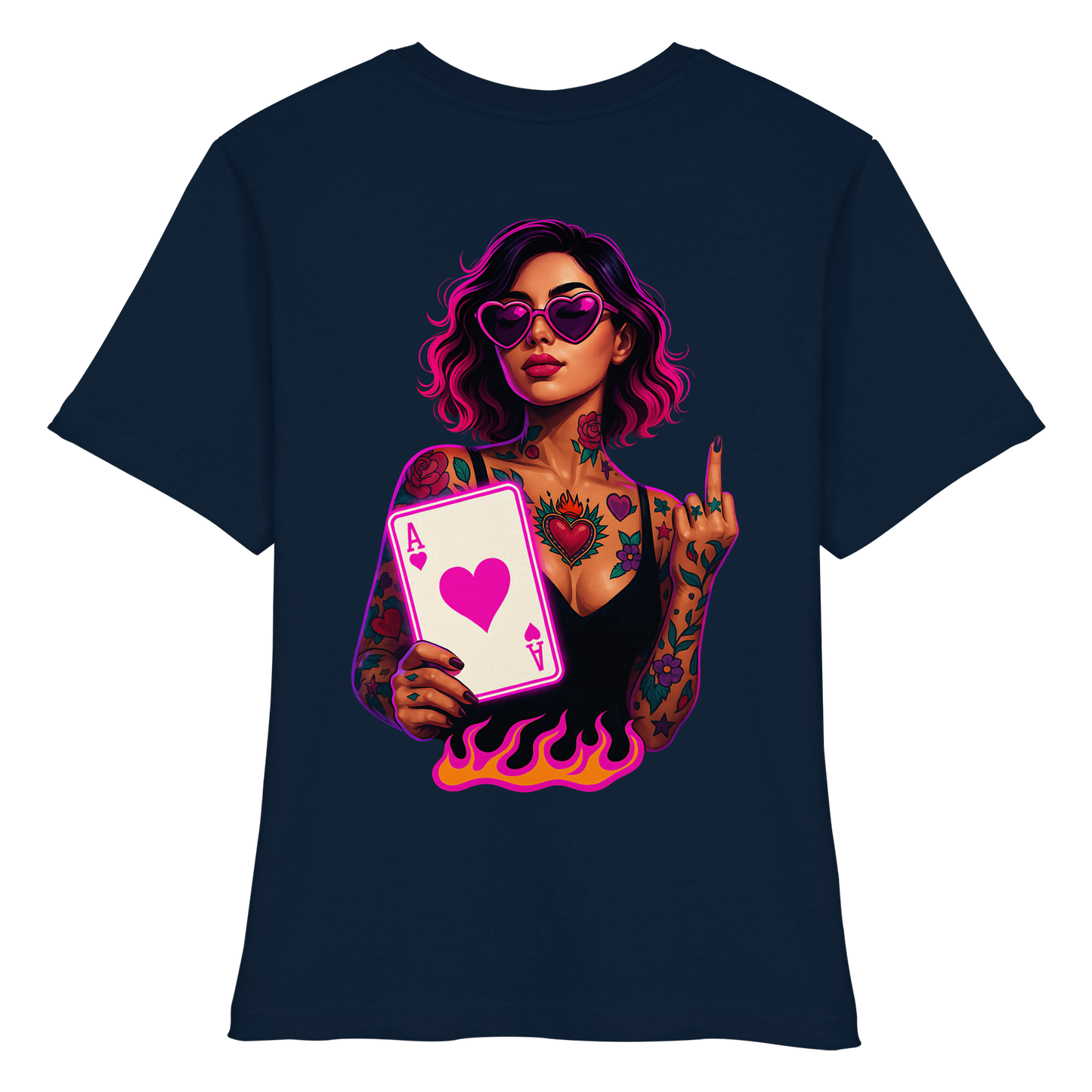 Queen of Hearts - Fitted Ladies Organic Shirt