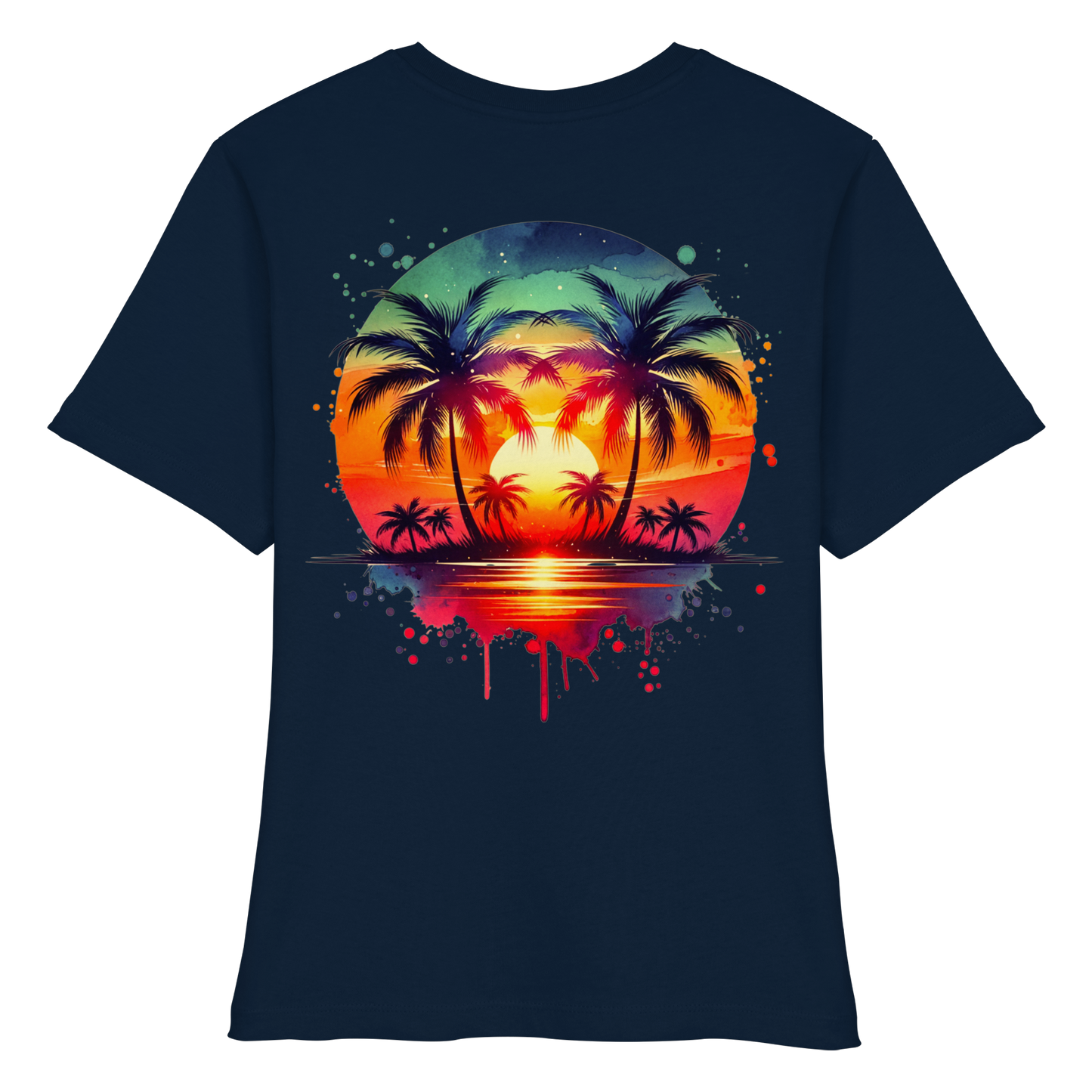 Tropical Sunset - Fitted Ladies Organic Shirt