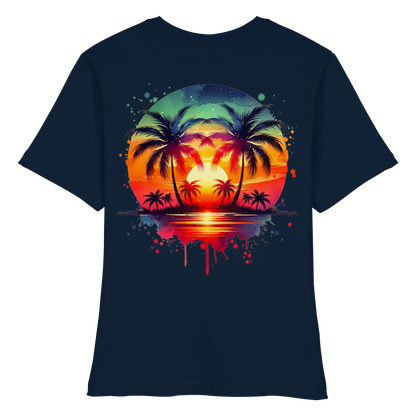 Tropical Sunset - Fitted Ladies Organic Shirt