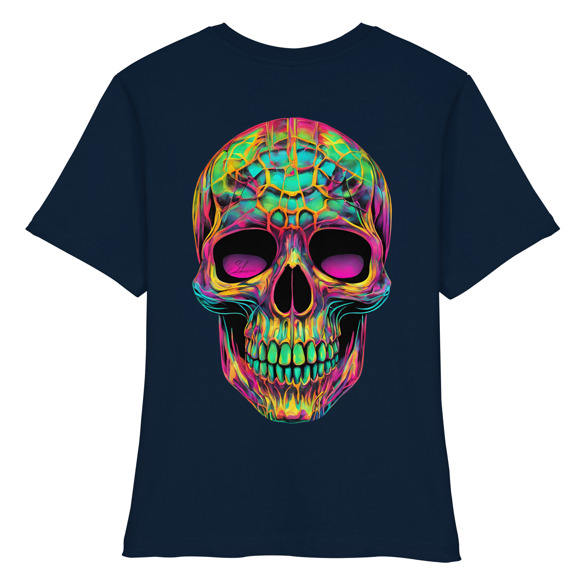 Psychedelic Skull - Fitted Ladies Organic Shirt