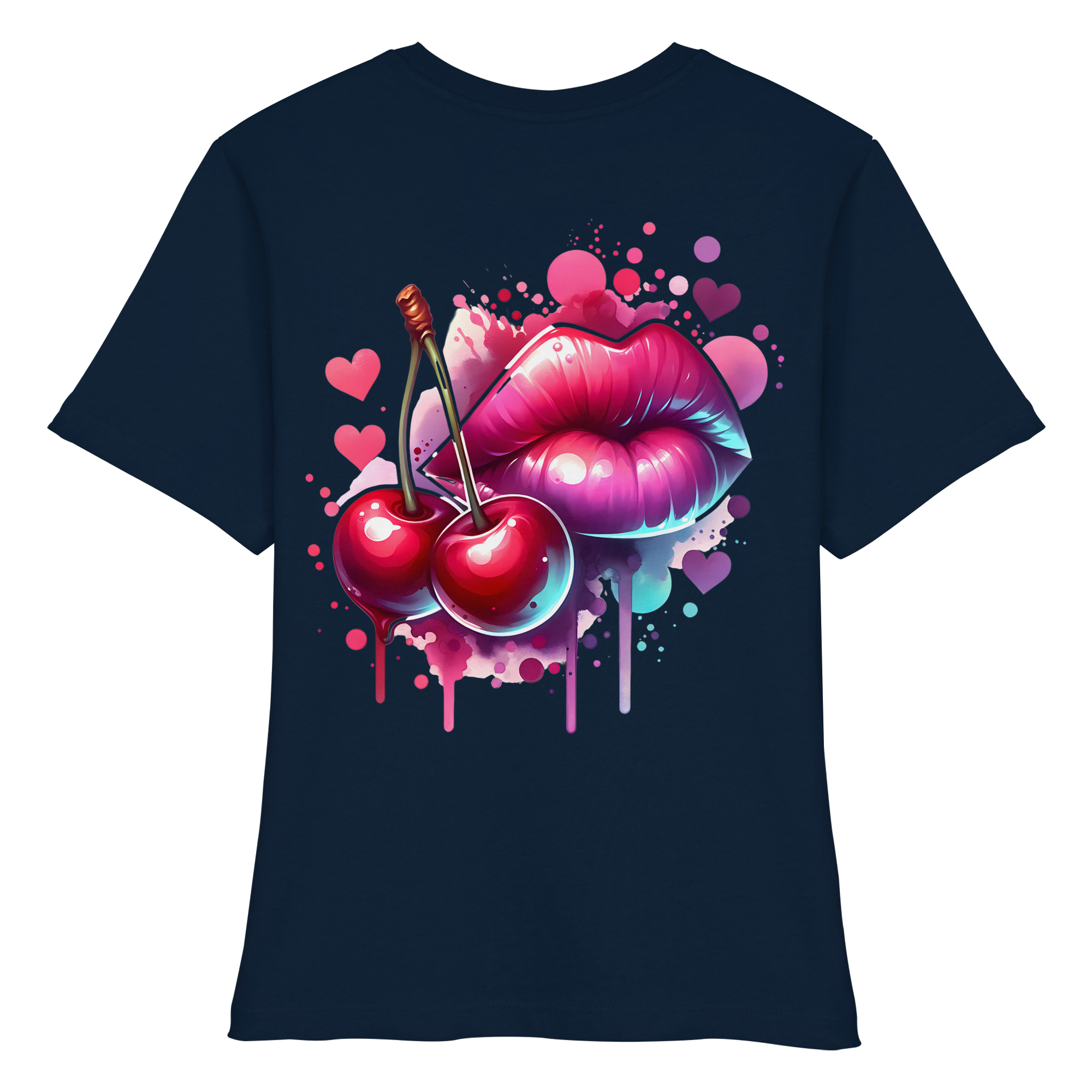Cherry Kisses - Fitted Ladies Organic Shirt
