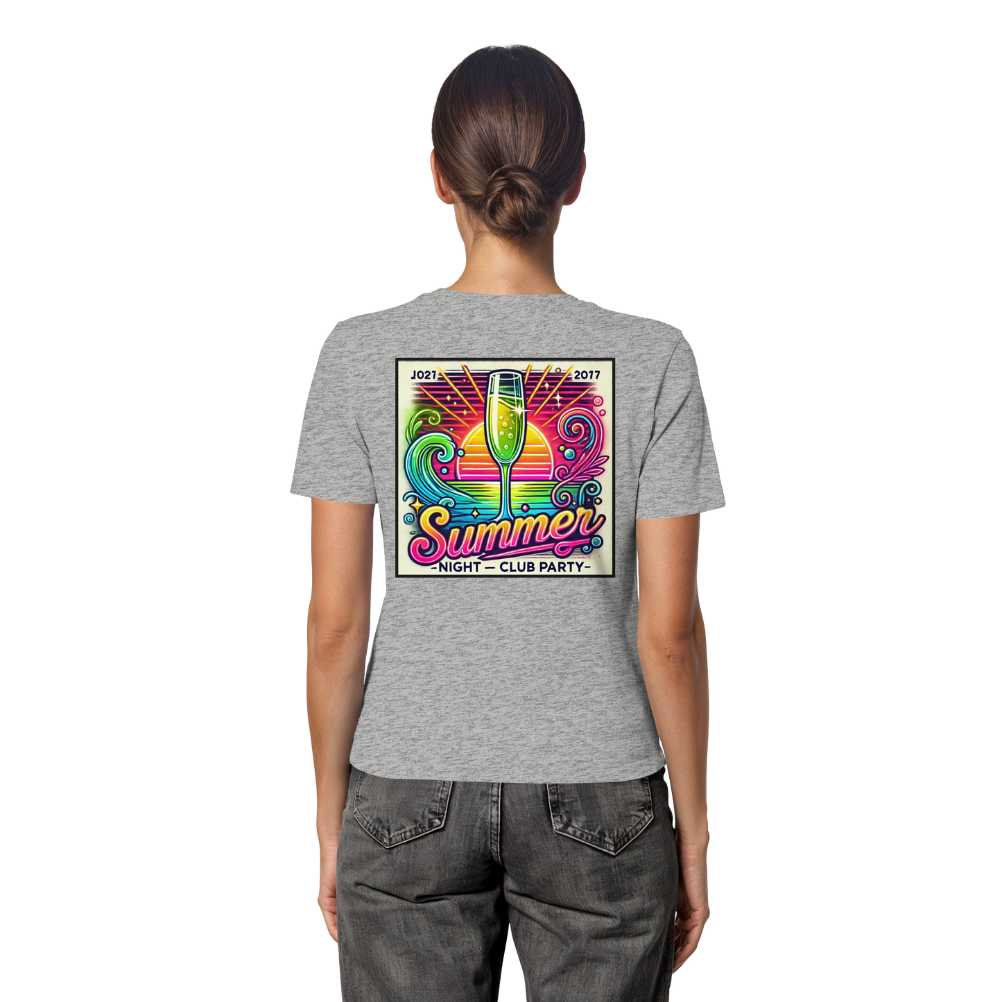 Summer Party Vibes - Fitted Ladies Organic Shirt
